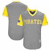 Customized Men's Pirates Gray 2018 Players Weekend Stitched Jersey Dzhi,baseball caps,new era cap wholesale,wholesale hats